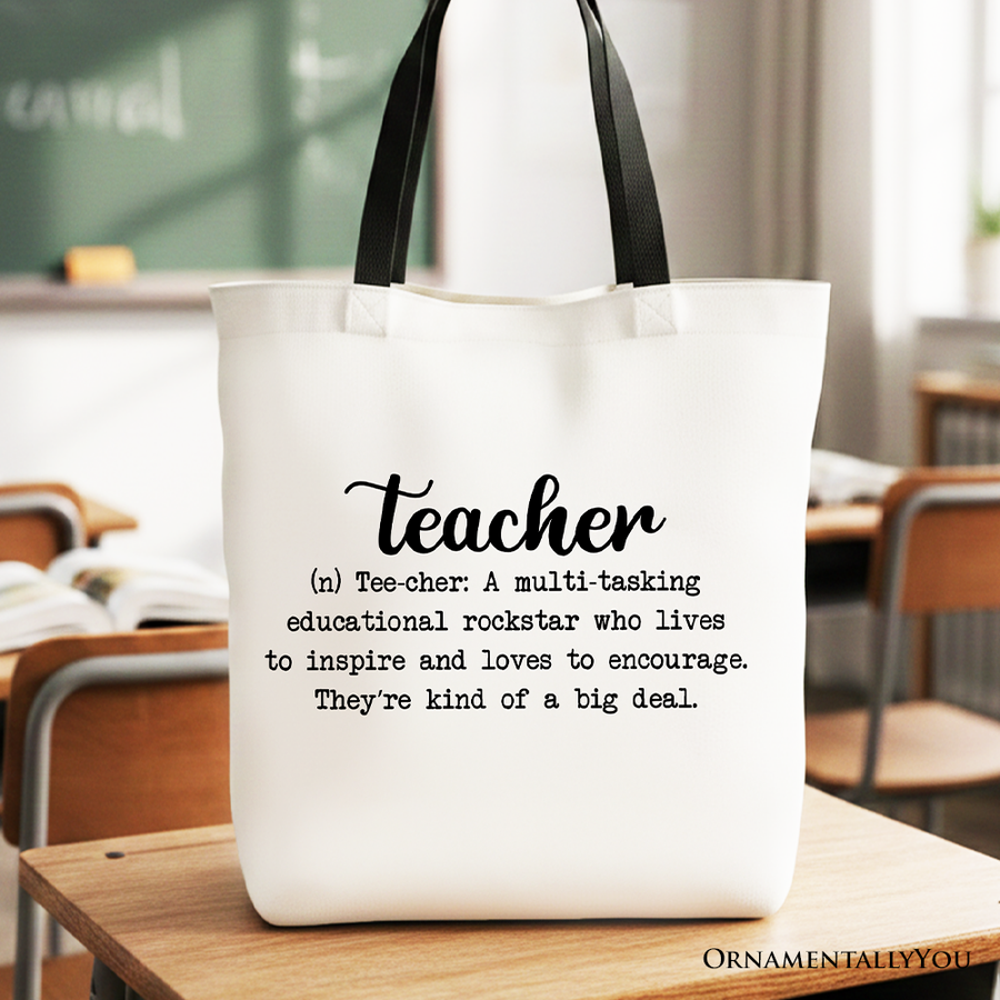Teacher Definition Canvas Tote Bag