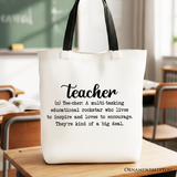 Teacher Definition Canvas Tote Bag