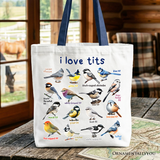 Whimsical Bird Canvas Bag