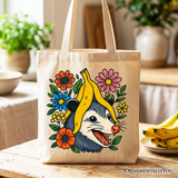 Banana Possum Canvas Tote Bag