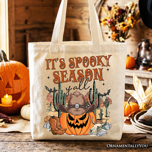 Its Spooky Season Yall Canvas Tote Bag