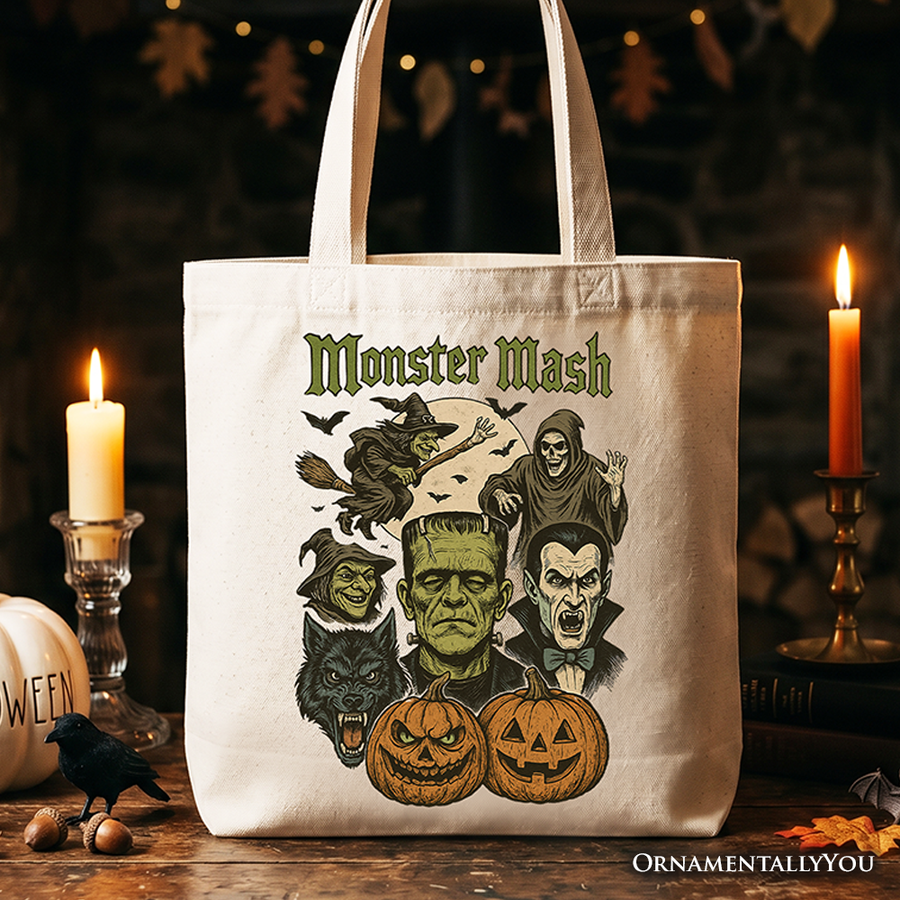 Monster Mash Canvas Tote Bag