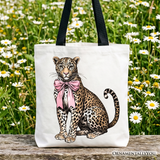 Leopard Print Canvas Tote Bag