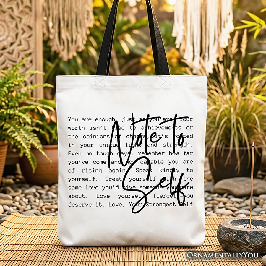 Note To Self Canvas Tote Bag