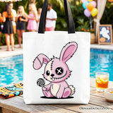 Zombie Bunny Canvas Tote Bag