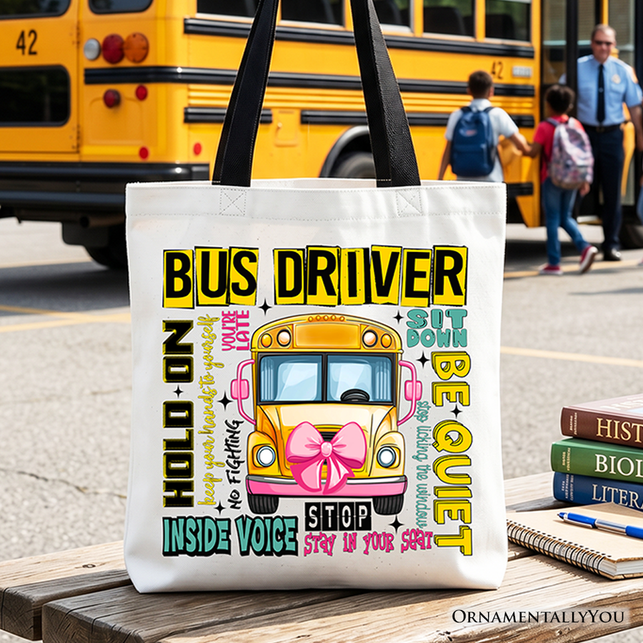 School Bus Driver Canvas Tote Bag