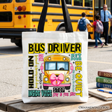 School Bus Driver Canvas Tote Bag