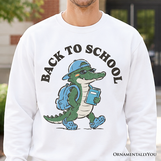 Back To School Alligator Fleece Sweatshirt