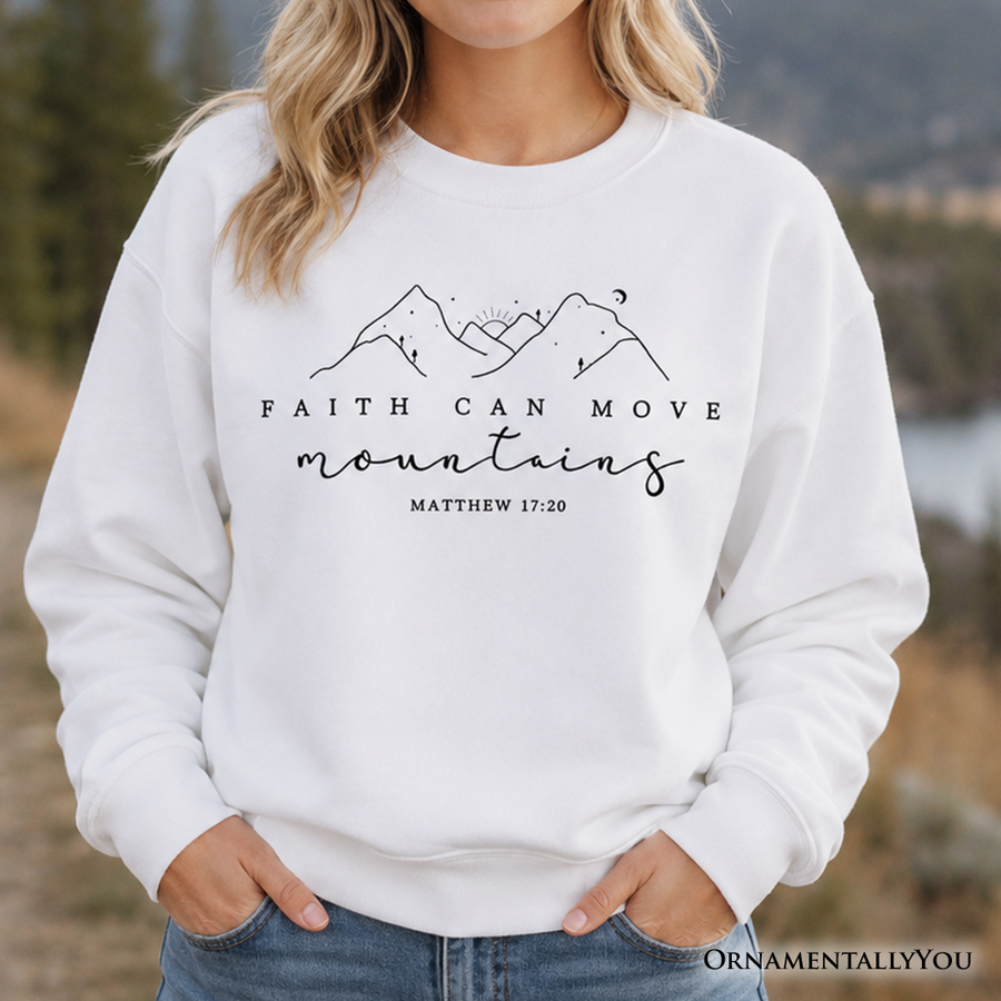 Plus Size Faith Can Move Mountains Sweatshirt