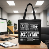 Accountant Nutrition Facts Canvas Tote Bag