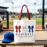 Baseball Is My Favorite Season Canvas Tote Bag