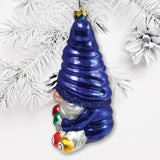 Bingo Gnome Glass Ornament