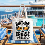 Birthday Cruise Squad Canvas Tote Bag