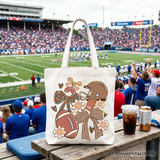 Football Mom Canvas Tote Bag