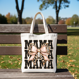 Glitter Leopard Mama Tote Bag