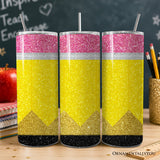 Glittered Pencil 20oz Tumbler
