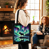 Under The Northern Lights Canvas Tote Bag