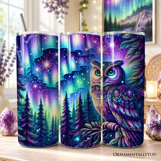 Northern Lights Owl 20oz Tumbler