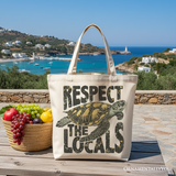 Respect the Locals Turtles Tote Bag