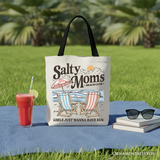 Salty Moms Beach Club Tote Bag