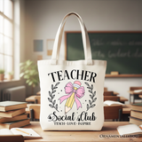 Teacher Social Club Tote Bag