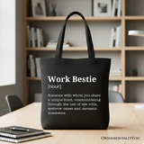 Work Bestie Definition Canvas Tote Bag