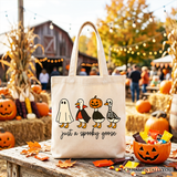 Just A Spooky Canvas Tote Bag