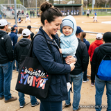 Baseball Mama Canvas Tote Bag