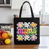 Floral Mama Canvas Tote Bag