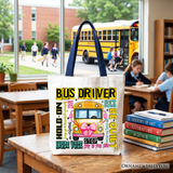 School Bus Driver Canvas Tote Bag