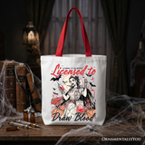 Licensed To Draw Blood Canvas Tote Bag