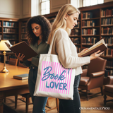 Book Lover Canvas Tote Bag
