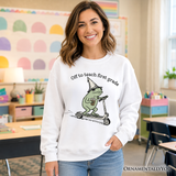 Off To Teach First Grade Frog Sweatshirt