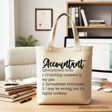 Accountant Definition Canvas Tote Bag