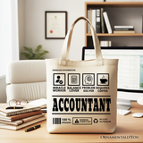 Accountant Nutrition Facts Canvas Tote Bag