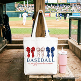 Baseball Is My Favorite Season Canvas Tote Bag