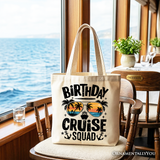 Birthday Cruise Squad Canvas Tote Bag