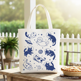 Cats In Space Canvas Tote Bag