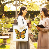 Faith Butterfly Canvas Tote Bag
