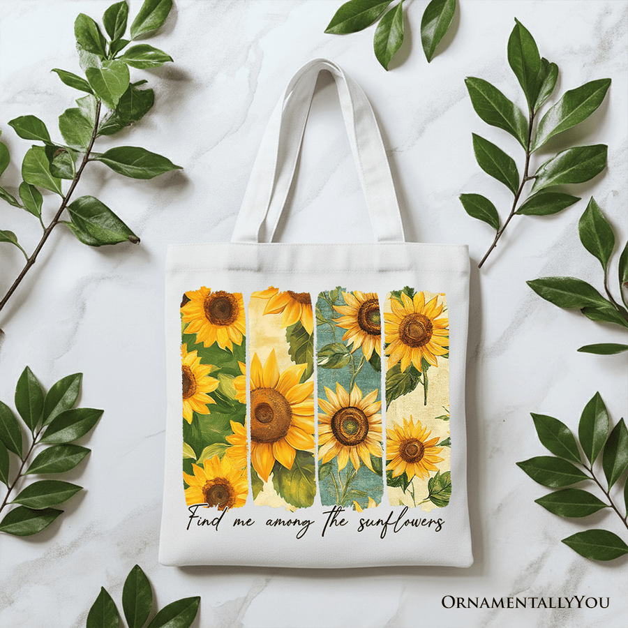 Among the Sunflowers Canvas Tote Bag