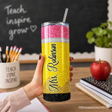 Glittered Pencil 20oz Tumbler