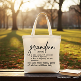 Grandma Definition Canvas Tote Bag