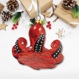 Octopus Blown Glass Ornament