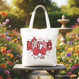 Nurse Heart Canvas Tote Bag
