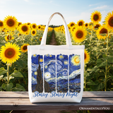 Vincent Van Gogh Starry Night Canvas Tote Bag
