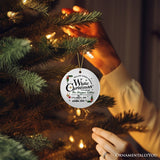 White Christmas Ceramic Ornament