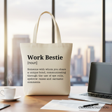 Work Bestie Definition Canvas Tote Bag