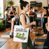 Downward Spiral Frog Canvas Tote Bag