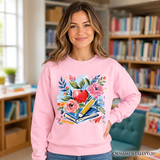 Floral Teacher Fleece Sweatshirt