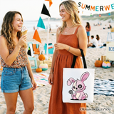 Zombie Bunny Canvas Tote Bag